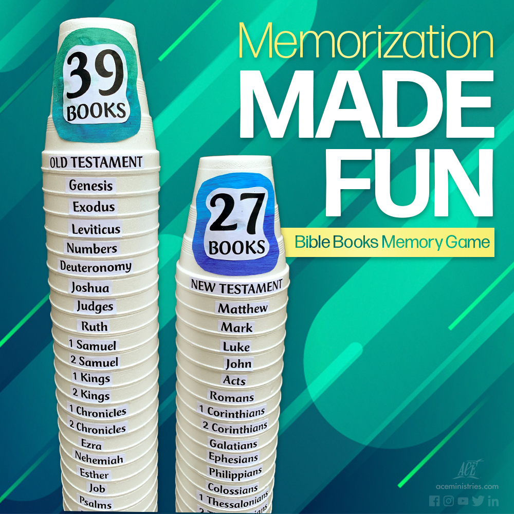 Bible book memory game