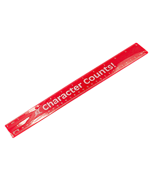 12-inch Ruler, Red